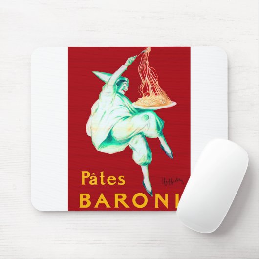 Pates Baroni Spaghetti Vintage Poster Mousepad (Mit Mouse)