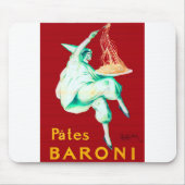 Pates Baroni Spaghetti Vintage Poster Mousepad (Vorne)