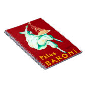 Pates Baroni Spaghetti Vintage Poster Notizblock (Rechte Seite)