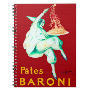 Pates Baroni Spaghetti Vintage Poster Notizblock
