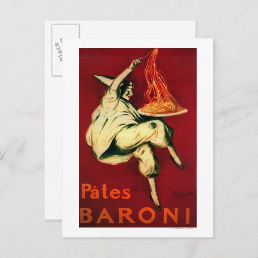 Pates Baroni Vintag PosterEurope Postkarte (Vorne/Hinten)