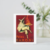 Pates Baroni Vintag PosterEurope Postkarte (Stehend Vorderseite)