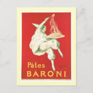 Pates Baroni Vintage-Lebensmittelwerbekunst Postkarte