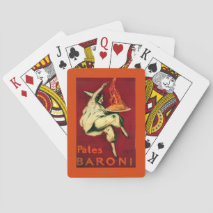 Pates Baroni Vintage Plakat Europa Spielkarten