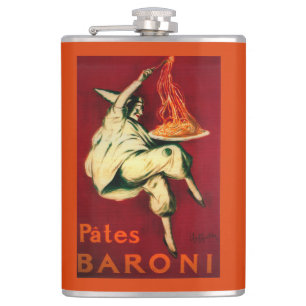 Pates Baroni Vintage Poster Europa Flachmann