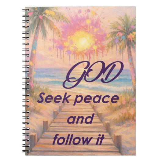 Path of Peace: Grace at Sunset Notizblock (Vorderseite)