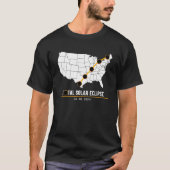 Path of Totality Map America Eclipse Shirt April 8 (Vorderseite)