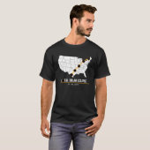 Path of Totality Map America Eclipse Shirt April 8 (Vorne ganz)