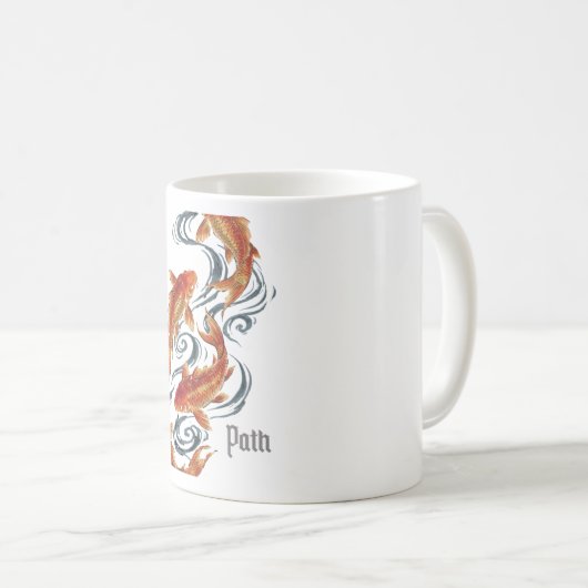 Path – Timeless Koi Symbol of Growth, Direction Kaffeetasse (VorderseiteRechts)