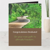 Path to Ultimate Freedom Graduation Card Karte (Vorderseite)