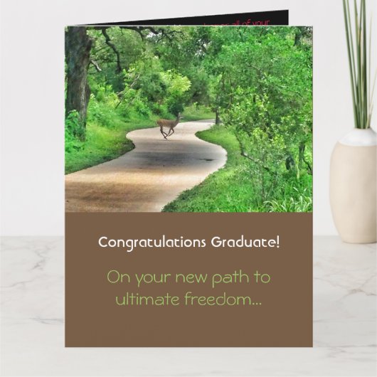 Path to Ultimate Freedom Graduation Card Karte (Vorderseite)