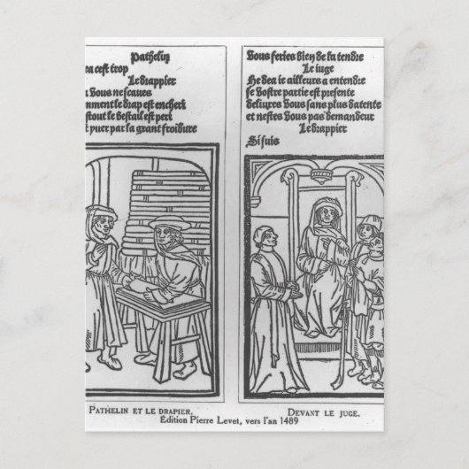Pathelin und Draper und Pathelin Postkarte (Vorderseite)
