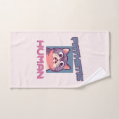 Pathetic Human - Funny Cat Design Badhandtuch Set (Handtuch)