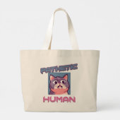 Pathetic Human - Funny Cat Design Jumbo Stoffbeutel (Rückseite)