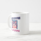 Pathetic Human - Funny Cat Design Kaffeetasse (Vorderseite Links)