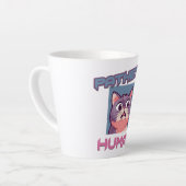 Pathetic Human - Funny Cat Design Milchtasse (Linke Ecke)