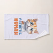 Pathetischer Mensch - Sarcastic Cat Design Badhandtuch Set (Handtuch)