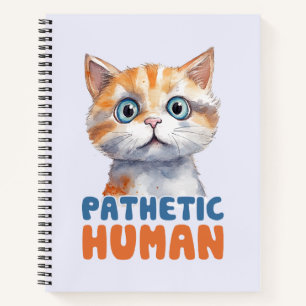 Pathetischer Mensch - Sarcastic Cat Design Notizblock