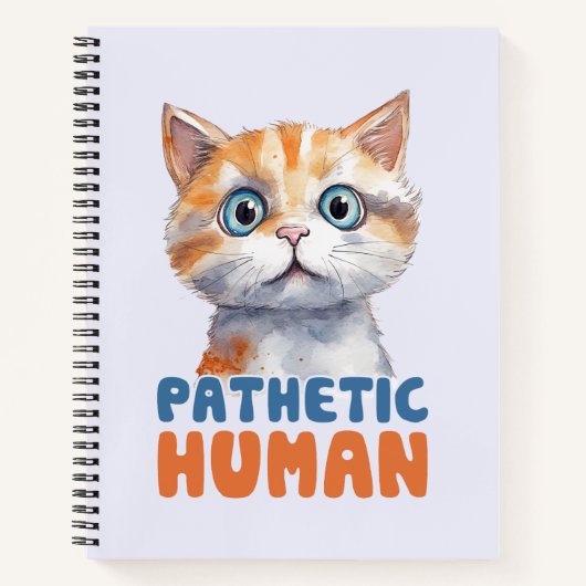 Pathetischer Mensch - Sarcastic Cat Design Notizblock (Vorderseite)
