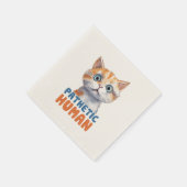 Pathetischer Mensch - Sarcastic Cat Design Serviette (Ecke)