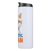 Pathetischer Mensch - Sarcastic Cat Design Thermosbecher (Nach rechts gedreht)