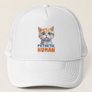 Pathetischer Mensch - Sarcastic Cat Design Truckerkappe