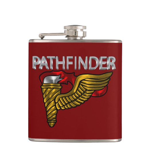 Pathfinder-Abzeichen- "Pathfinder"-Flasche Flachmann (Vorderseite)