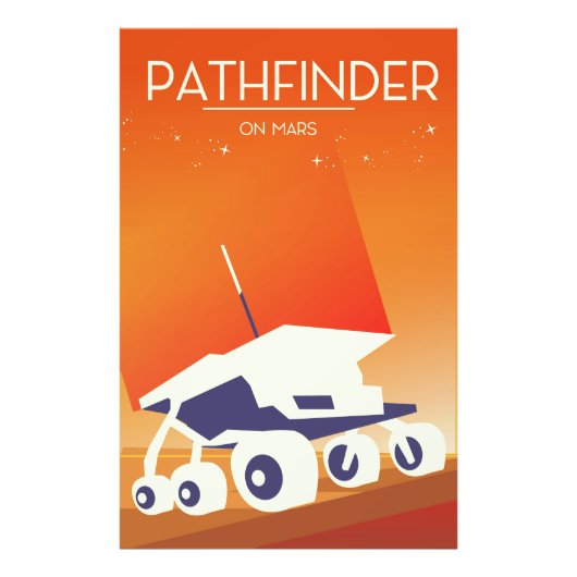 Pathfinder auf der Mars-Weltraumkunst Fotodruck (Vorne)