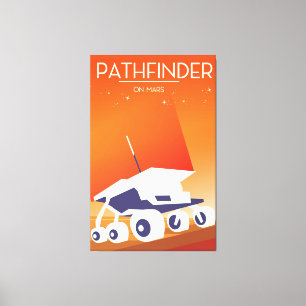 Pathfinder auf der Mars-Weltraumkunst Leinwanddruck