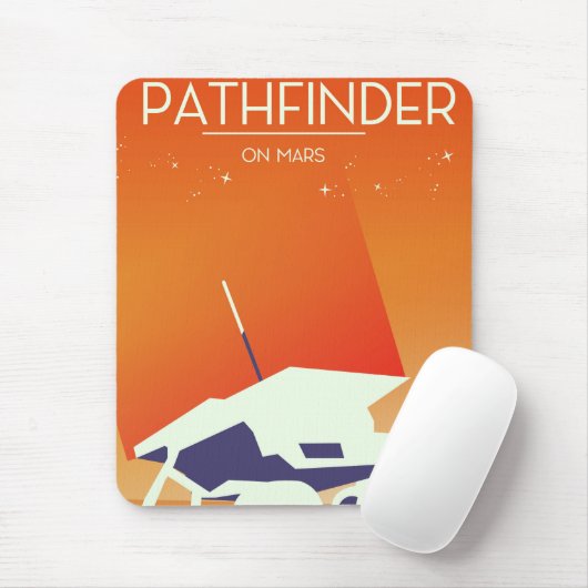 Pathfinder in Mars Art Mousepad (Mit Mouse)