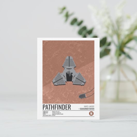 Pathfinder Lander Postkarte (Stehend Vorderseite)