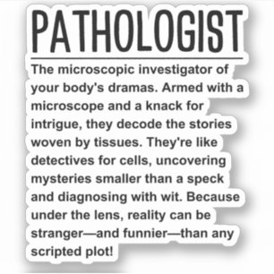 Pathologe Aufkleber