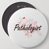 Pathologe-künstlerischer Job-Entwurf mit Button (Vorne & Hinten)