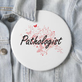 Pathologe-künstlerischer Job-Entwurf mit Button (Beispiel)