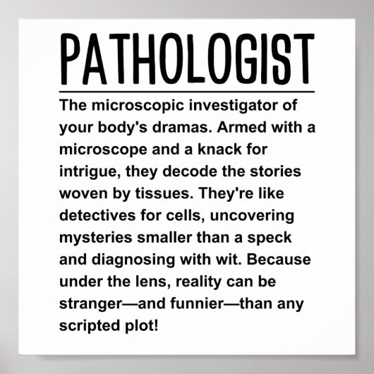 Pathologe Poster (Vorne)