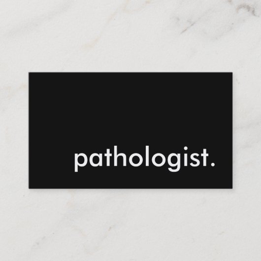 Pathologe. Visitenkarte (Vorderseite)