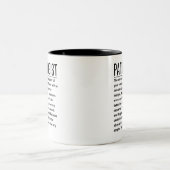 Pathologe Zweifarbige Tasse (Mittel)