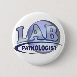 PATHOLOGIST Fun Blue LOGO - KLINISCHES LABOR Button