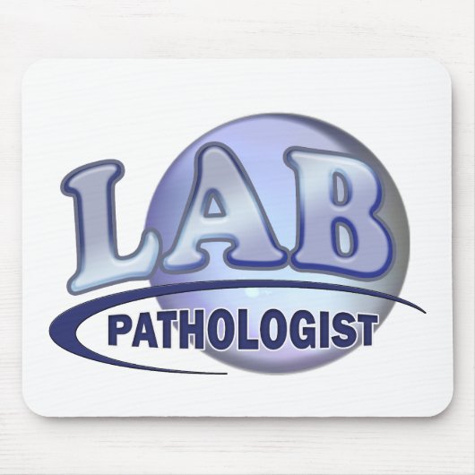 PATHOLOGIST Fun Blue LOGO - KLINISCHES LABOR Mousepad (Vorne)