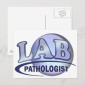 PATHOLOGIST Fun Blue LOGO - KLINISCHES LABOR Postkarte (Vorne/Hinten)