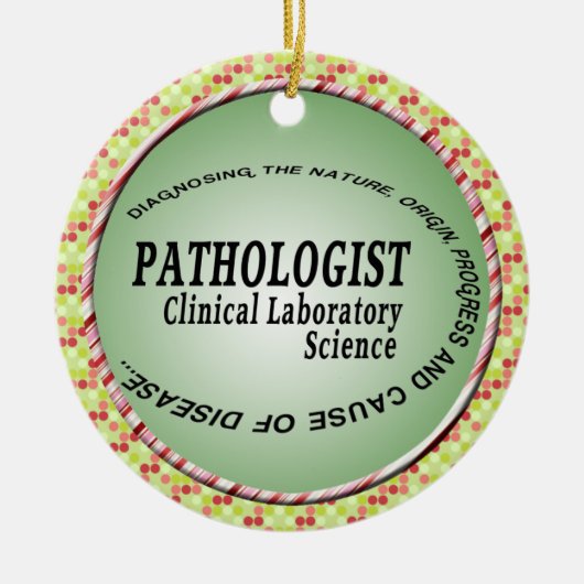 PATHOLOGIST - KLINISCHE LABORWISSENSCHAFT KERAMIK ORNAMENT (Vorne)