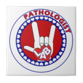 PATHOLOGIST LOGO ROUND ASL I LIEBE LABRADOR FLIESE (Vorderseite)