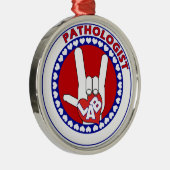 PATHOLOGIST LOGO ROUND ASL I LIEBE LABRADOR ORNAMENT AUS METALL (Rechts)
