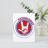 PATHOLOGIST LOGO ROUND ASL I LIEBE LABRADOR POSTKARTE (Stehend Vorderseite)