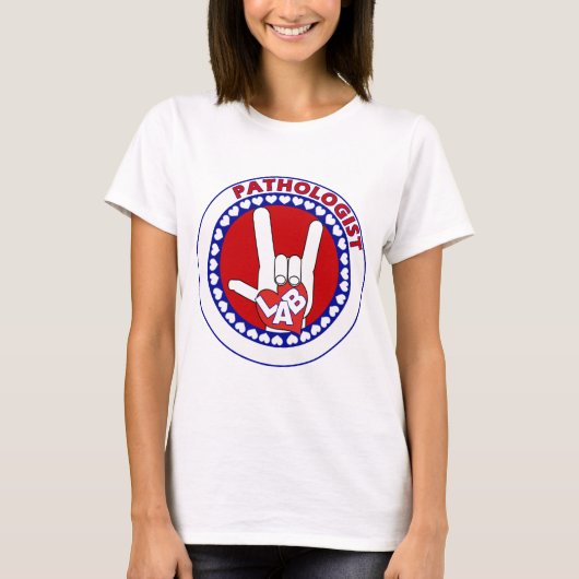 PATHOLOGIST LOGO ROUND ASL I LIEBE LABRADOR T-Shirt (Vorderseite)