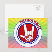 PATHOLOGIST RND LOGO ASL LIEBE POSTKARTE (Vorne/Hinten)