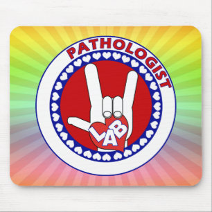 PATHOLOGIST ROUND LOGO ASL MOUSEPAD