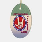 PATHOLOGIST SQUARE ASL LIEBE LOGO KERAMIK ORNAMENT (Links)