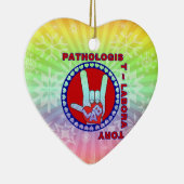PATHOLOGIST SQUARE ASL LIEBE LOGO KERAMIKORNAMENT (Rechts)