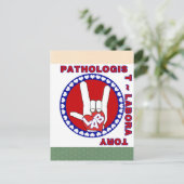 PATHOLOGIST SQUARE ASL LIEBE LOGO POSTKARTE (Stehend Vorderseite)